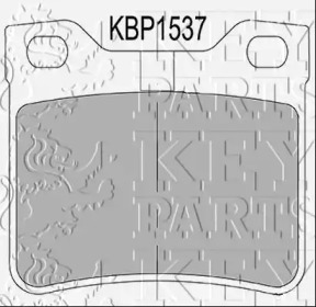 KEY PARTS kbp1537 -  Комплект тормозных колодок, дисковый тормоз